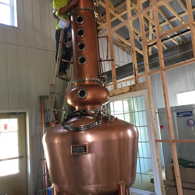 Put the column on our Pot Still